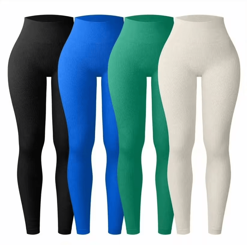 Seamless ribbed leggings ribbed