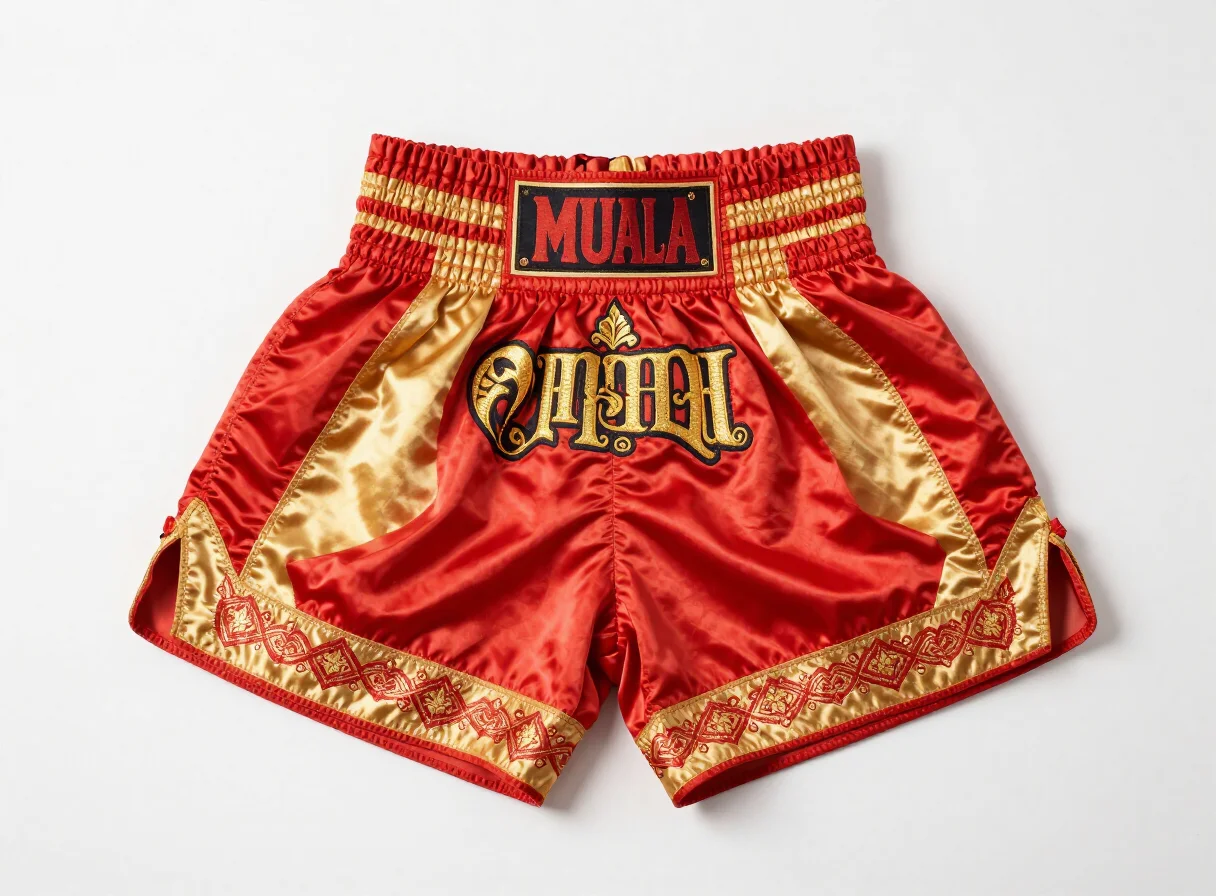 Muay Thai Shorts full sublimated made in satin fabric