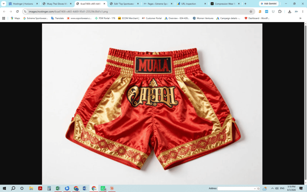 Muaye Thai Shorts Factory in Sialkot